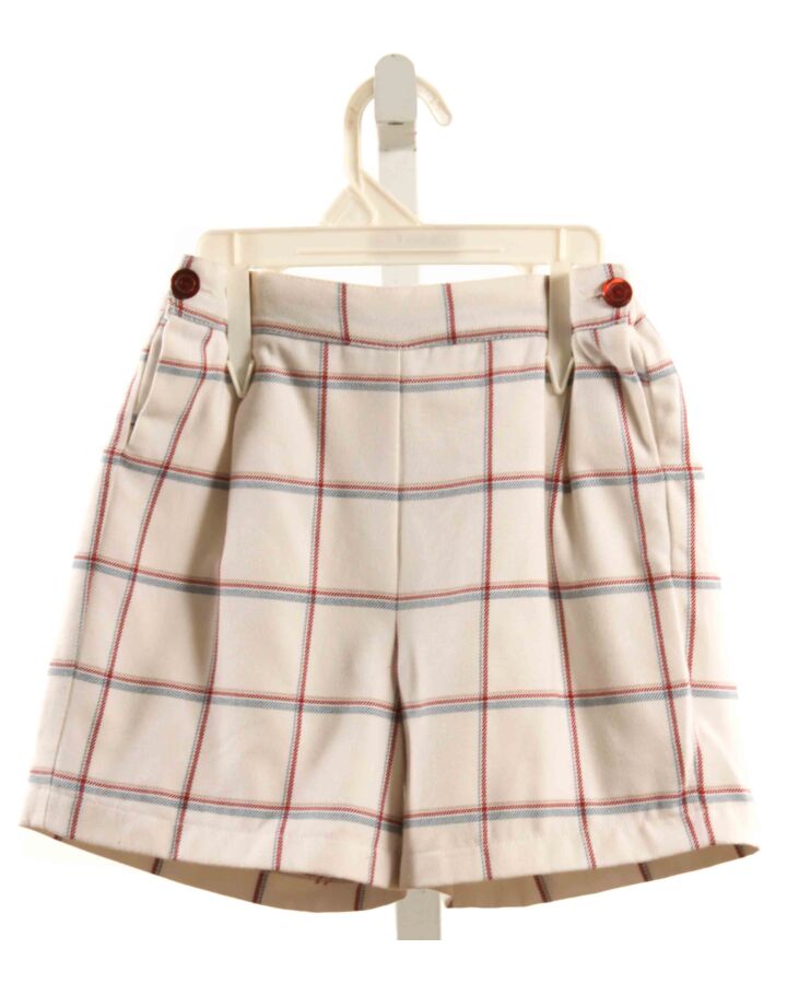 SAL & PIMENTA  WHITE  WINDOWPANE  SHORTS