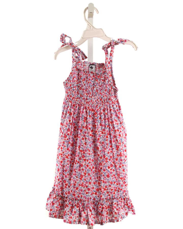 BUSY BEES  RED  FLORAL SMOCKED DRESS