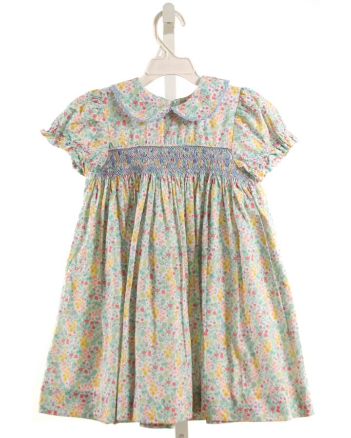 PEGGY GREEN  MULTI-COLOR  FLORAL SMOCKED DRESS