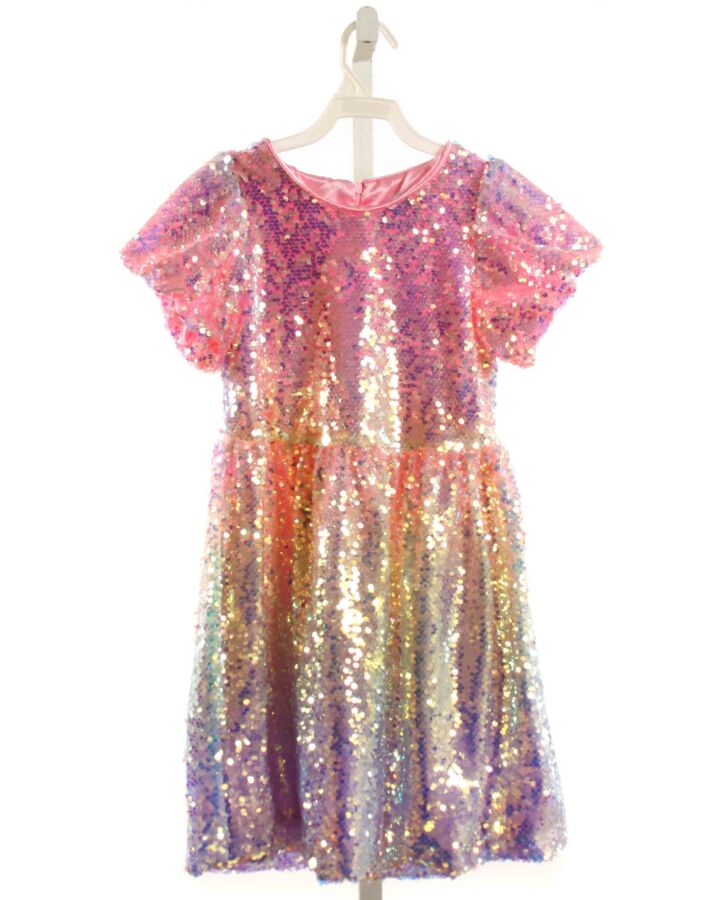 LOLA + THE BOYS  MULTI-COLOR   SEQUINED PARTY DRESS