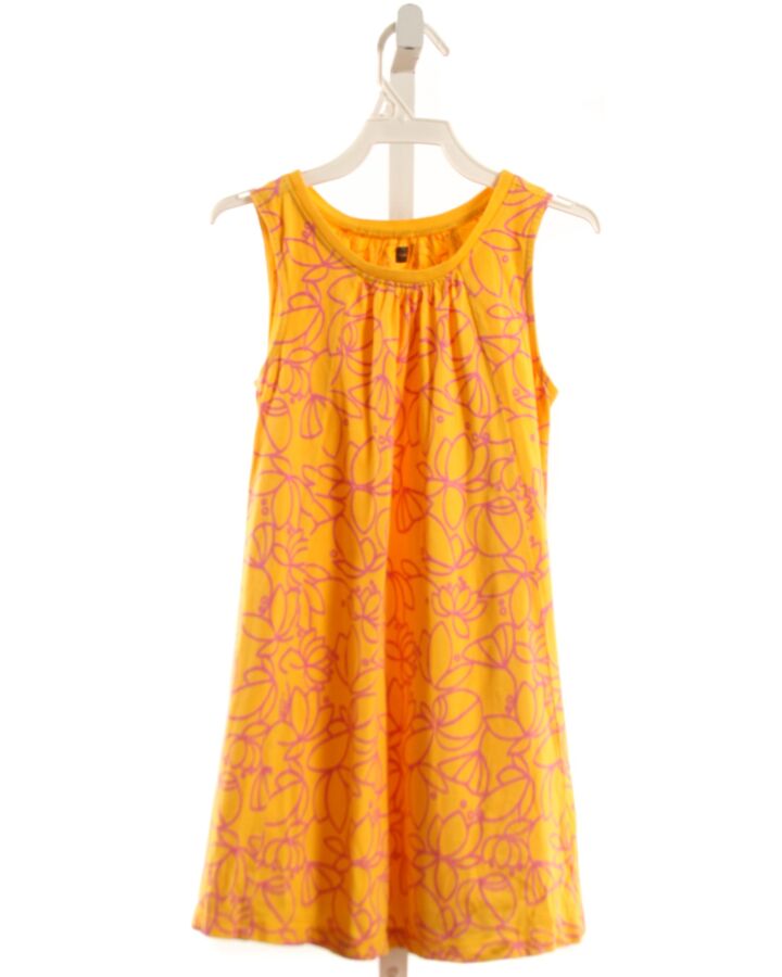 TEA  YELLOW  FLORAL  KNIT DRESS