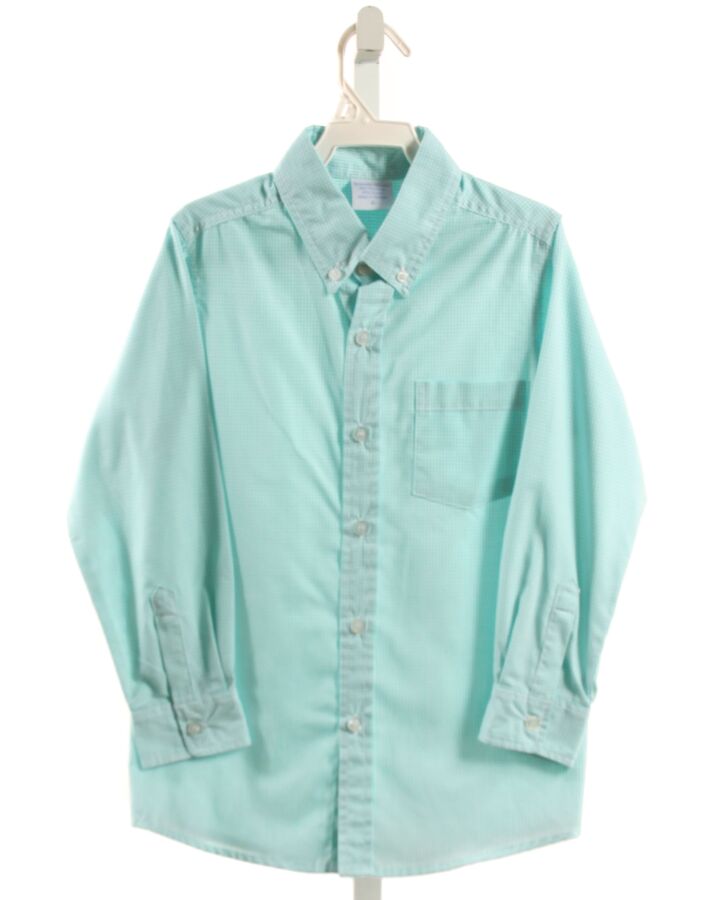 REMEMBER NGUYEN  AQUA  GINGHAM  DRESS SHIRT