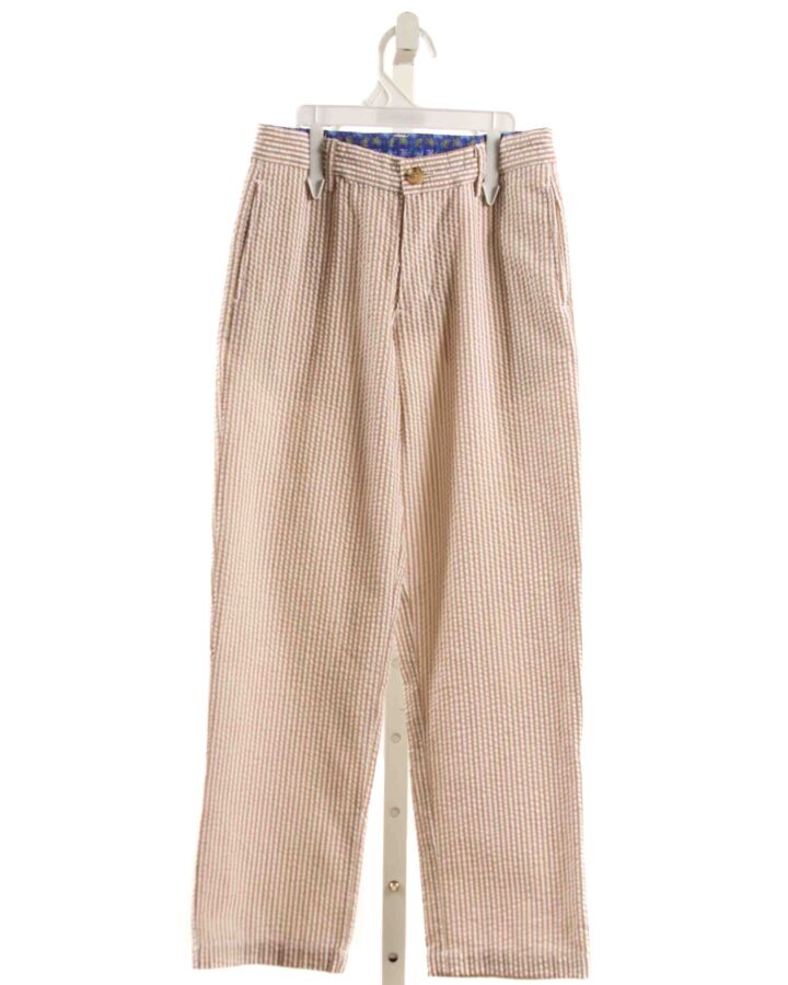 J. BAILEY  BROWN SEERSUCKER STRIPED  PANTS