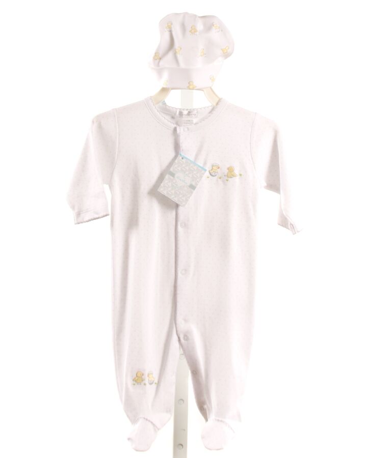 KISSY KISSY  WHITE KNIT POLKA DOT  LAYETTE WITH PICOT STITCHING