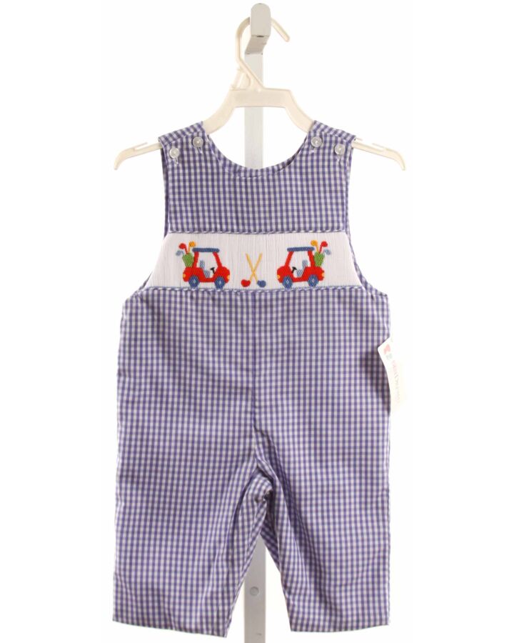 BEST DRESSED CHILD  BLUE  GINGHAM SMOCKED LONGALL