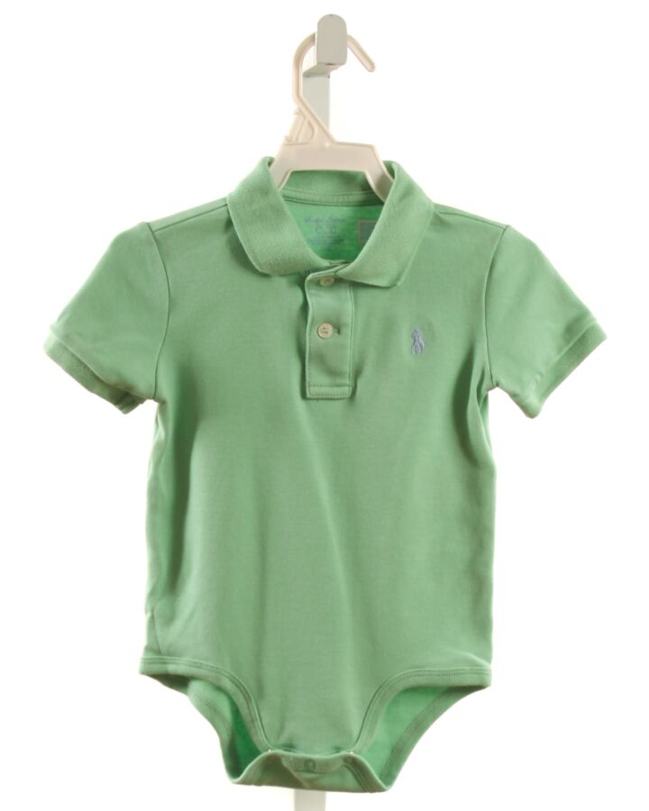 RALPH LAUREN  GREEN    KNIT SS SHIRT