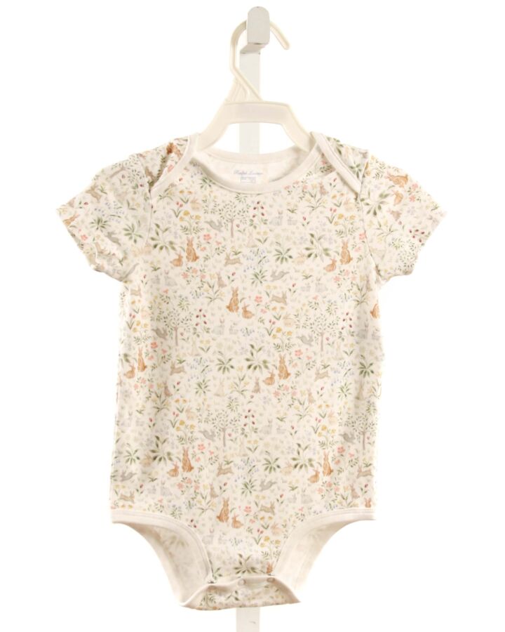 RALPH LAUREN  WHITE   PRINTED DESIGN KNIT SS SHIRT
