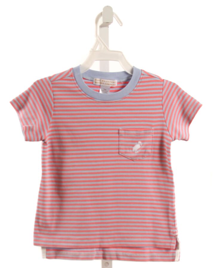 THE BEAUFORT BONNET COMPANY  PINK KNIT STRIPED  T-SHIRT