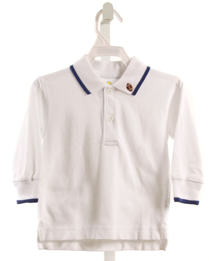 FLORENCE EISEMAN  WHITE PIQUE   KNIT LS SHIRT
