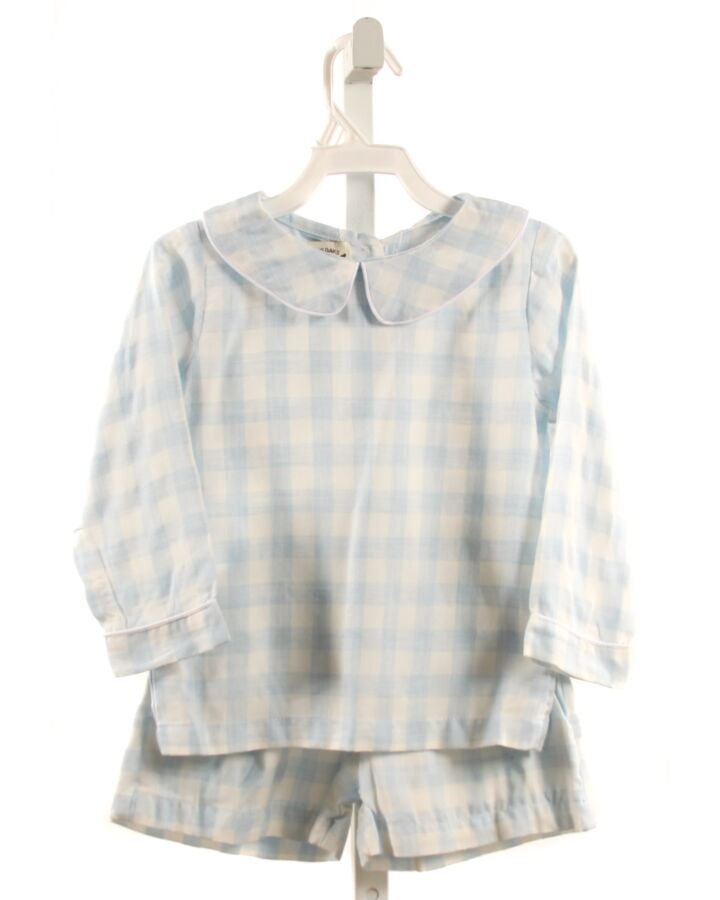 THE OAKS APPAREL   BLUE  GINGHAM  2-PIECE OUTFIT