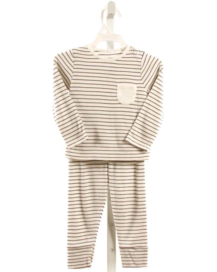 MORI  WHITE KNIT STRIPED  2-PIECE OUTFIT
