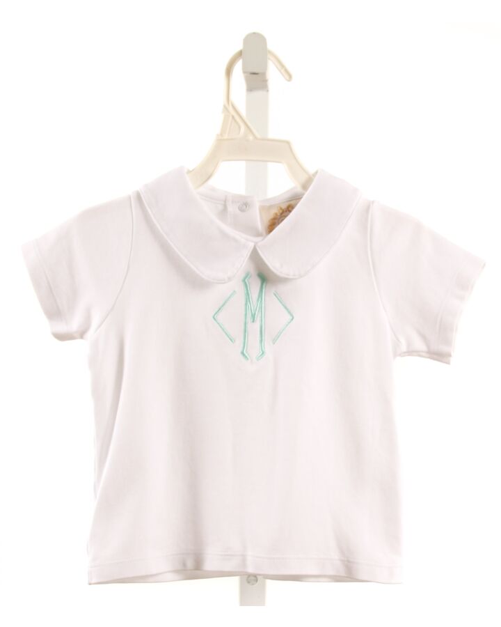 THE BEAUFORT BONNET COMPANY  WHITE   EMBROIDERED KNIT SS SHIRT