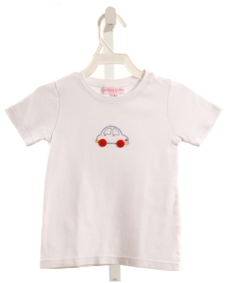 PEGGY GREEN  WHITE   EMBROIDERED T-SHIRT