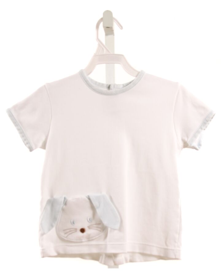 LULLABY SET  WHITE   APPLIQUED KNIT SS SHIRT
