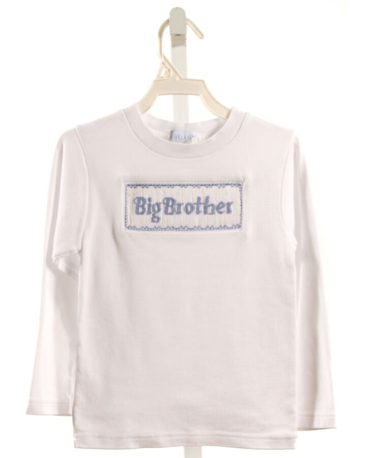 VIVE LA FETE  WHITE   SMOCKED KNIT LS SHIRT