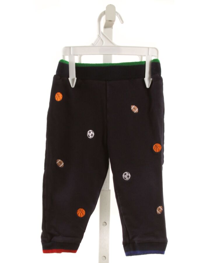 FLORENCE EISEMAN  NAVY   EMBROIDERED PANTS