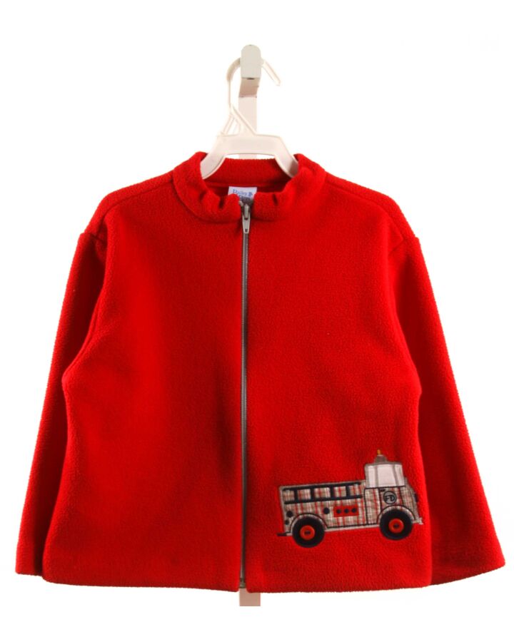 BAILEY BOYS  RED FLEECE  APPLIQUED OUTERWEAR