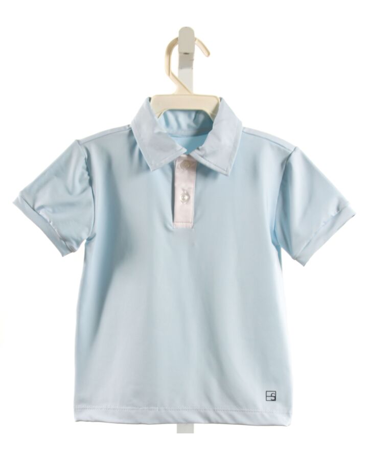 SET BY LULLABY SET  LT BLUE    KNIT SS SHIRT