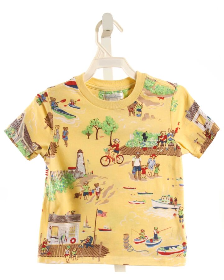 RALPH LAUREN  YELLOW  PRINT  KNIT SS SHIRT