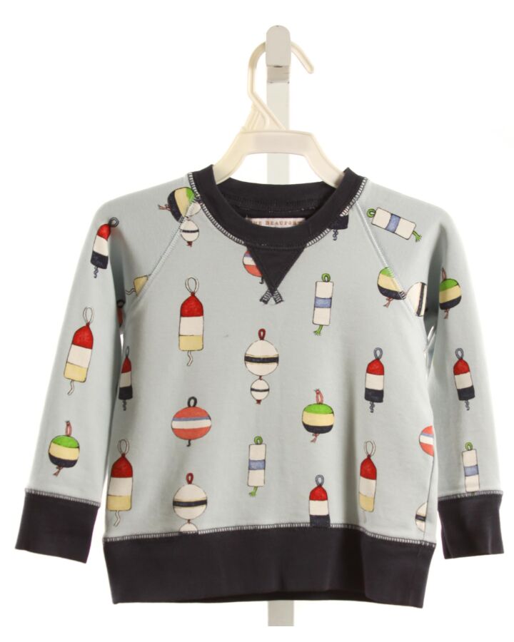 THE BEAUFORT BONNET COMPANY  LT BLUE  PRINT  PULLOVER