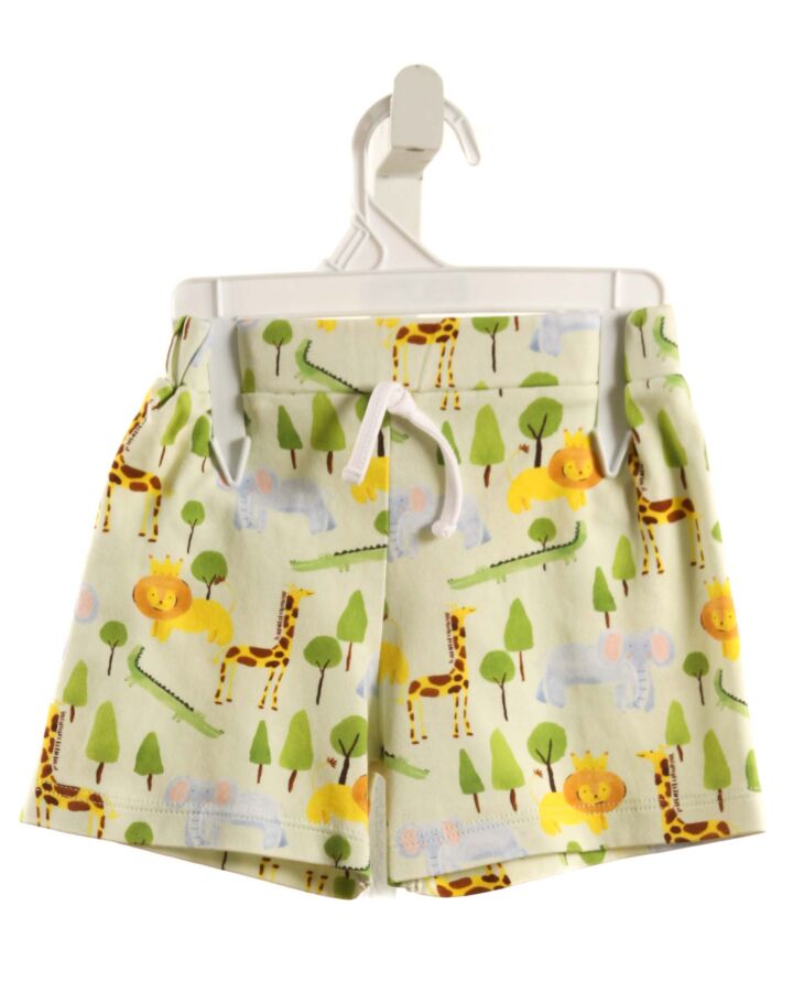 THE PROPER PEONY  GREEN  PRINT  SHORTS