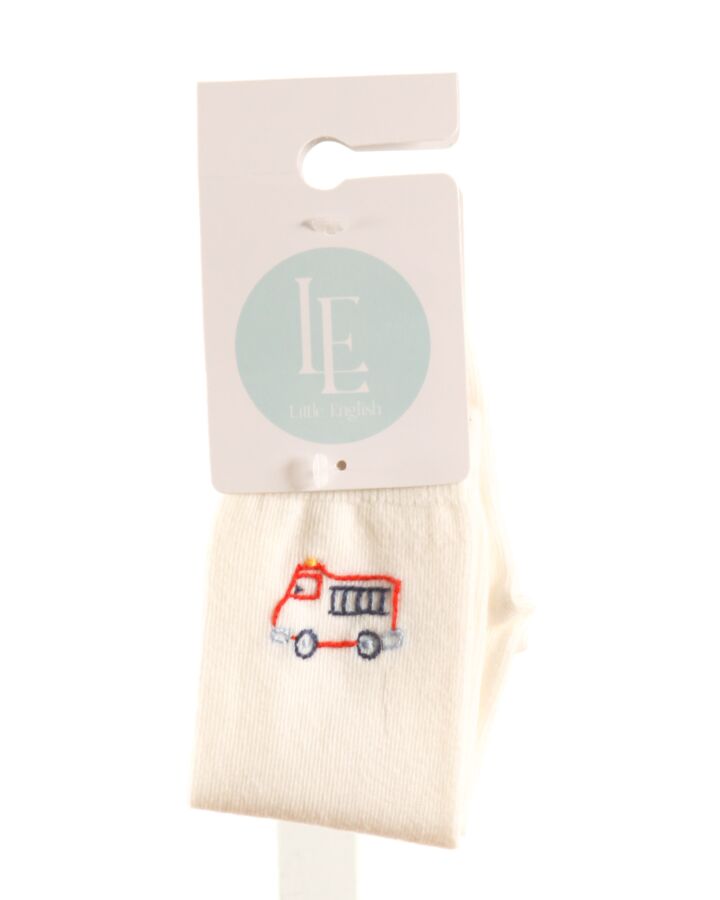 LITTLE ENGLISH  WHITE   EMBROIDERED SOCKS
