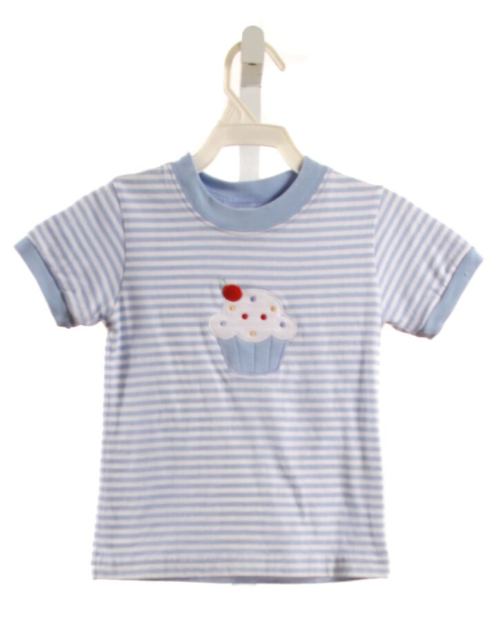 LITTLE ENGLISH BLUE STRIPED KNIT SS SHIRT