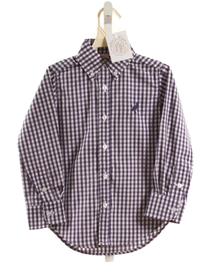 THE BEAUFORT BONNET COMPANY  BLUE  GINGHAM  DRESS SHIRT