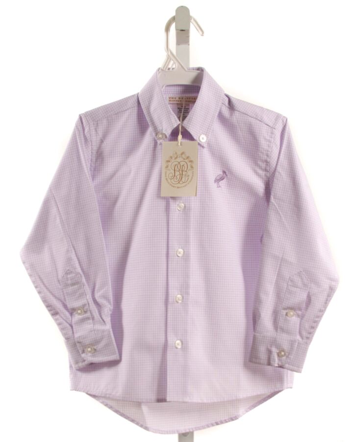 THE BEAUFORT BONNET COMPANY  LAVENDER  CHECK  DRESS SHIRT