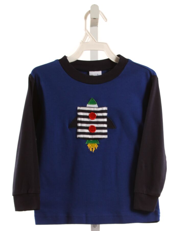 FLORENCE EISEMAN BLUE KNIT LS SHIRT