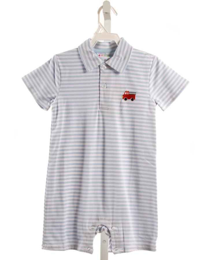 SMOCK CANDY  BLUE  STRIPED  KNIT SHORTALL