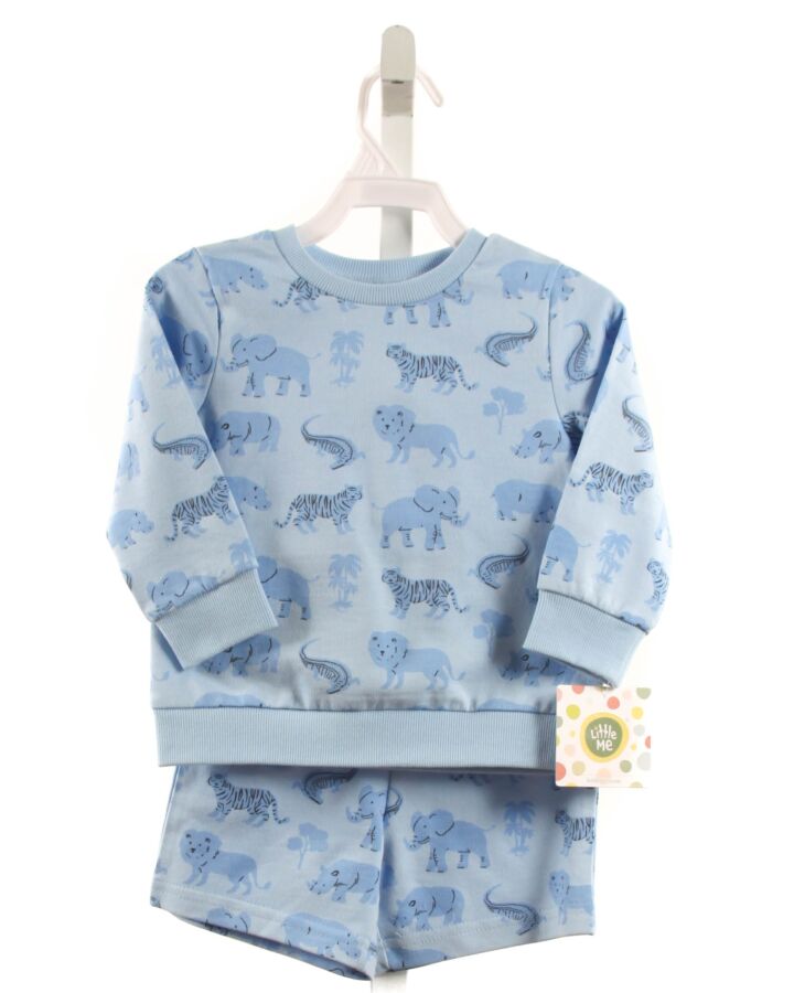 LITTLE ME BLUE PRINTED DESIGN 2-PIECE OUTFIT