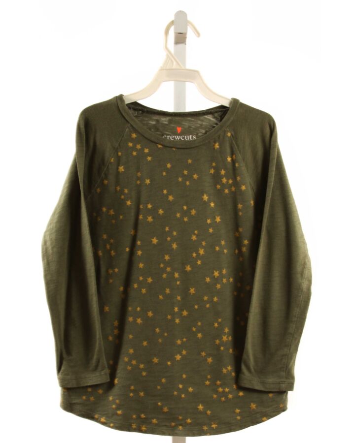 CREWCUTS  GREEN   PRINTED DESIGN KNIT LS SHIRT