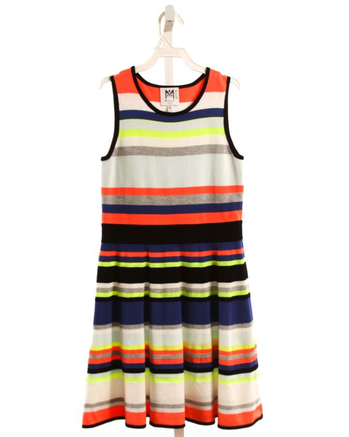 MILLY  PINK  STRIPED  KNIT DRESS