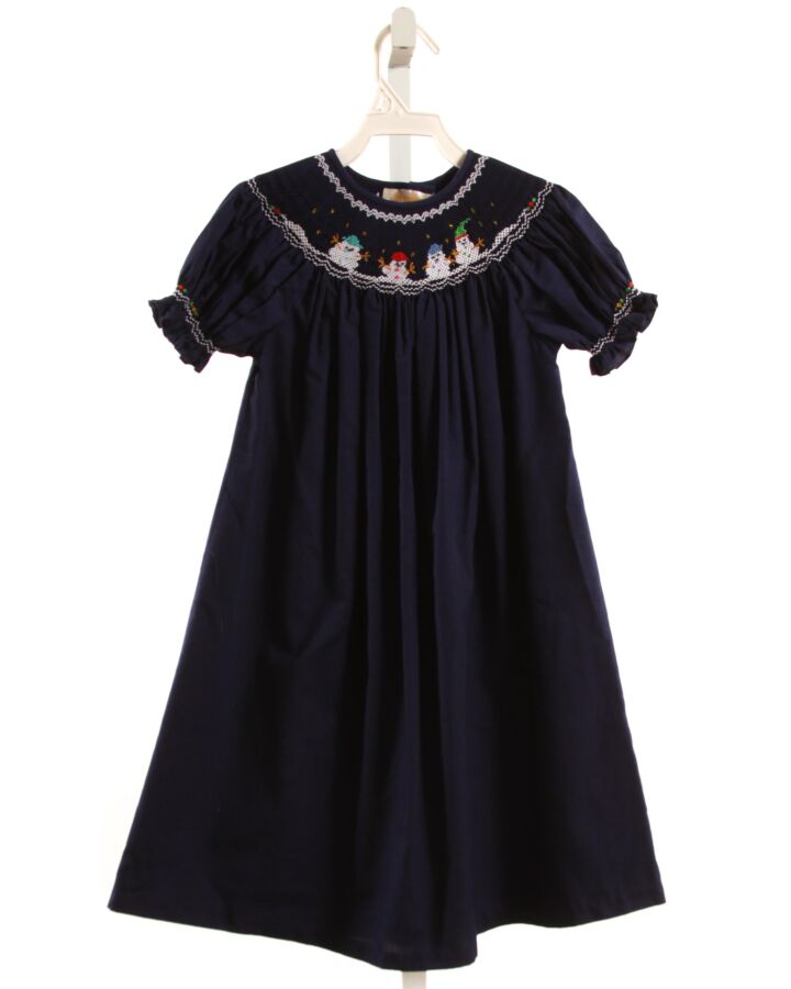 ROSALINA  BLUE   SMOCKED DRESS