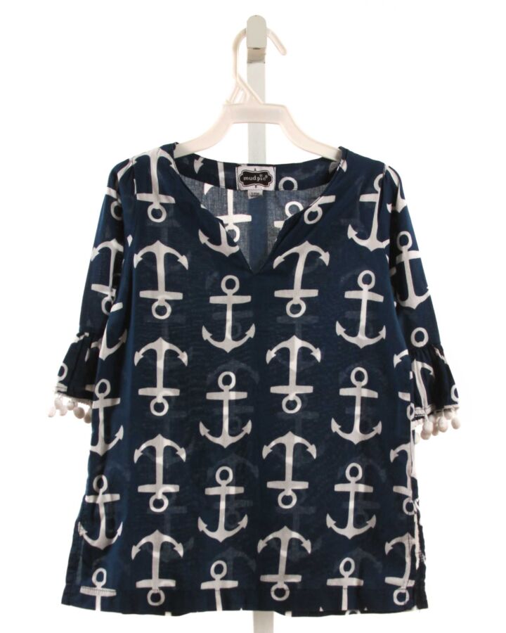 MUD PIE  BLUE   PRINTED DESIGN COVER UP