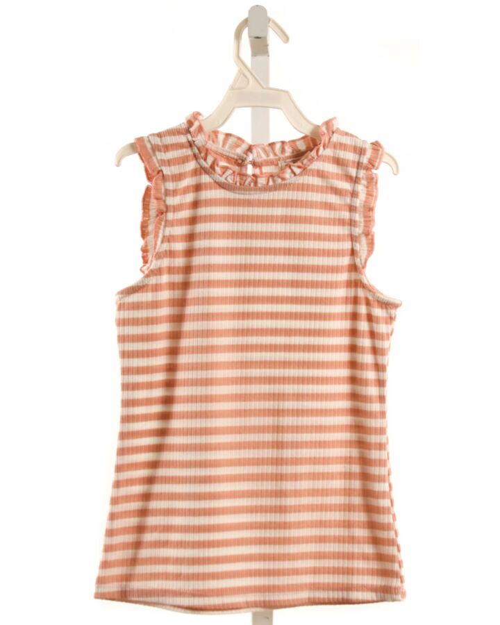 HAYDEN GIRLS  PINK  STRIPED  SLEEVELESS SHIRT