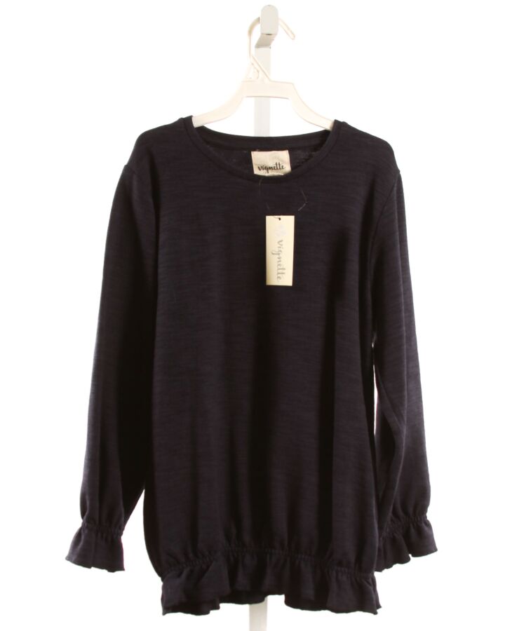 VIGNETTE  NAVY    KNIT LS SHIRT