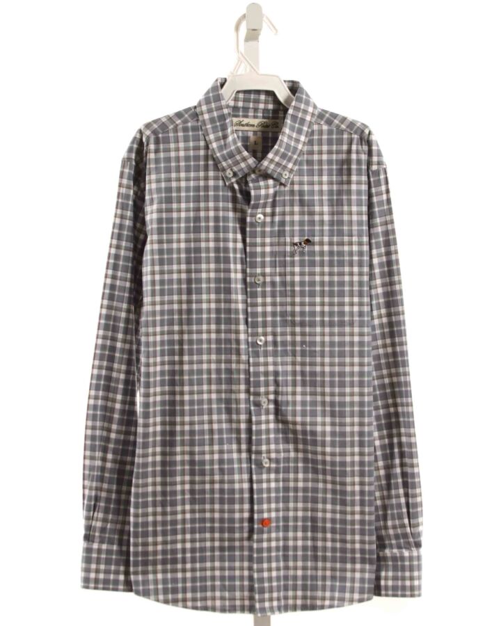 SOUTHERN POINT CO  GRAY  PLAID  DRESS SHIRT