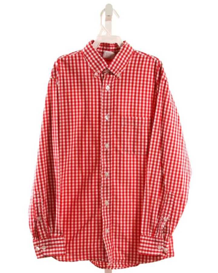 BELLA BLISS  RED  GINGHAM  DRESS SHIRT