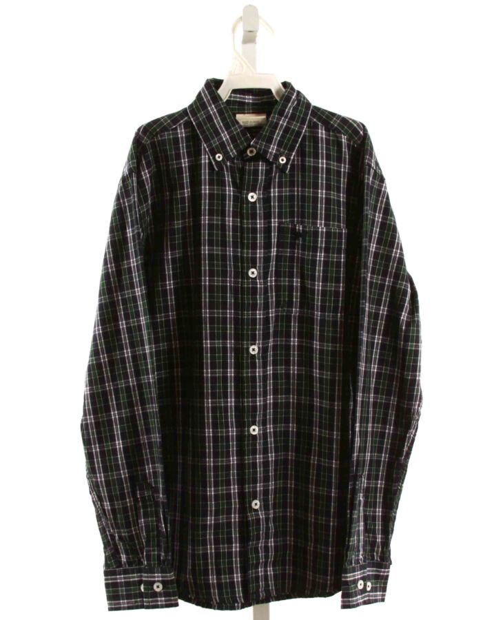 JACK THOMAS  FOREST GREEN  PLAID  DRESS SHIRT