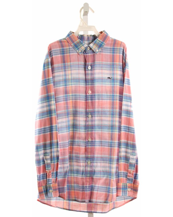 VINEYARD VINES  PINK  PLAID  DRESS SHIRT