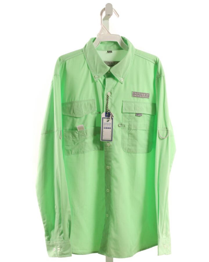 PROPERLY TIED  LT GREEN    DRESS SHIRT