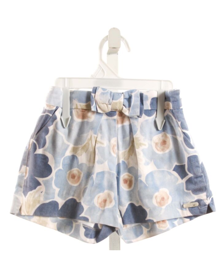 MAYORAL  LT BLUE  FLORAL  SHORTS WITH BOW