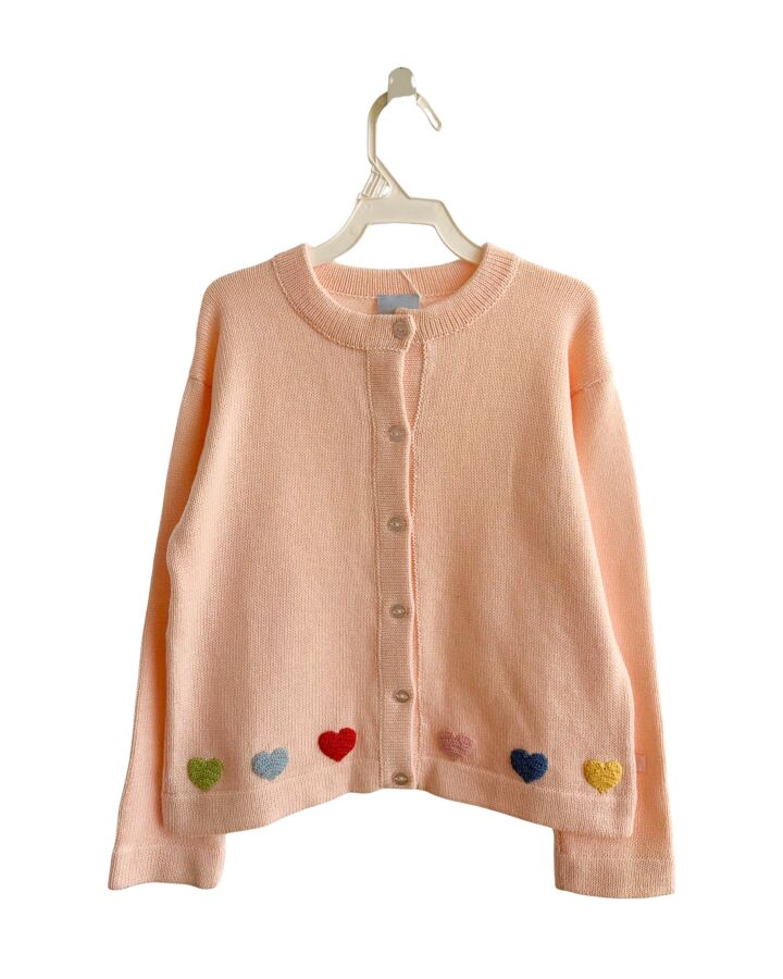 BELLA BLISS  LT PINK   APPLIQUED CARDIGAN