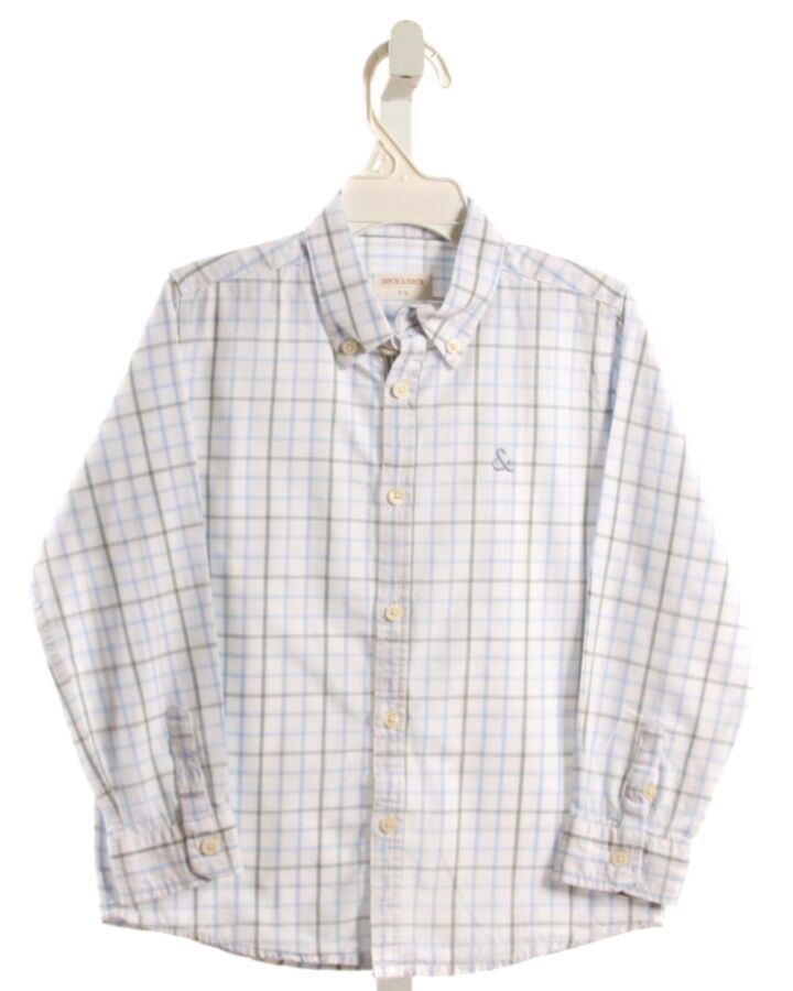 NECK & NECK  LT BLUE  WINDOWPANE  DRESS SHIRT