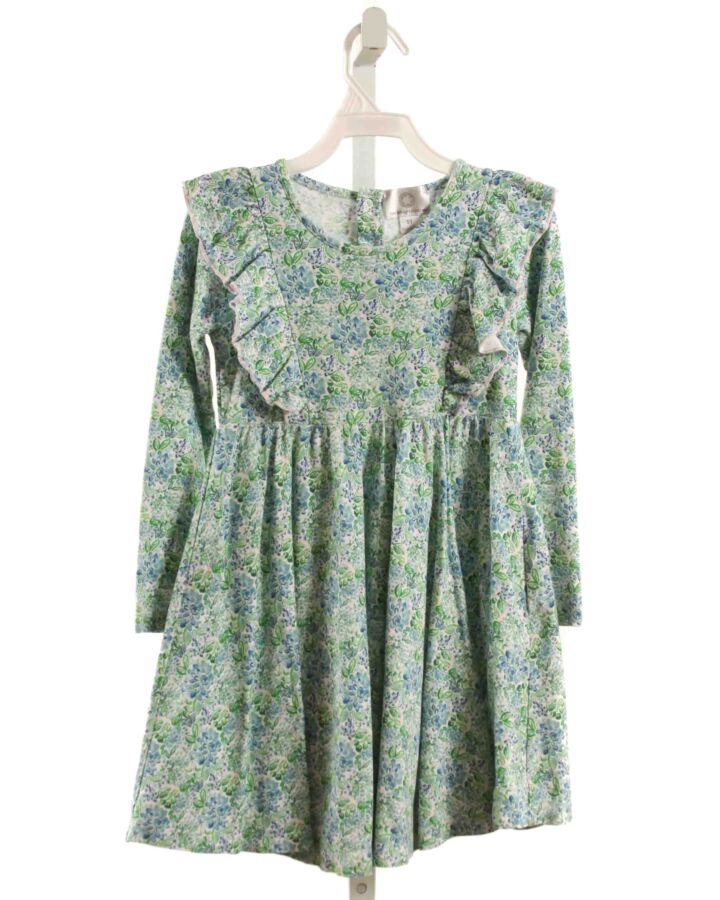 THE PROPER PEONY  GREEN  FLORAL PRINTED DESIGN KNIT DRESS