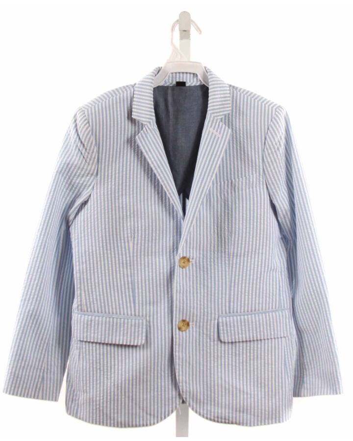 CREWCUTS  LT BLUE SEERSUCKER STRIPED  BLAZER