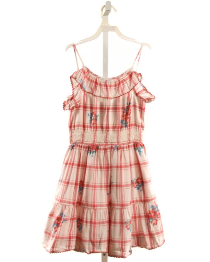 POLO BY RALPH LAUREN  RED  PLAID SMOCKED DRESS