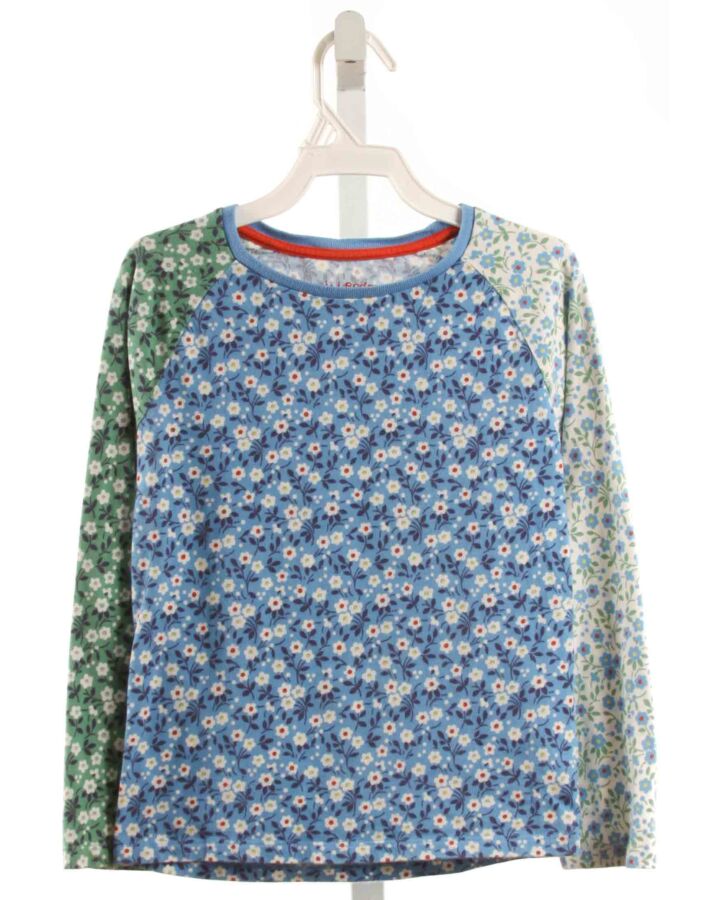 MINI BODEN  BLUE  FLORAL  KNIT LS SHIRT